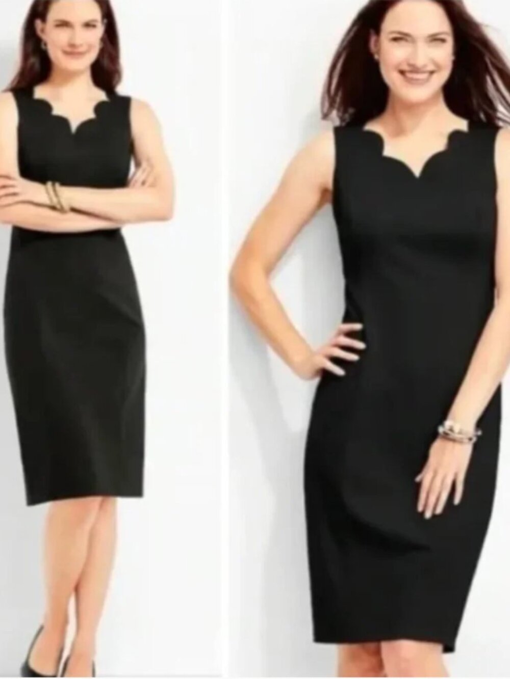 Talbots. 14W. Classic Black Sleeveless Sheath Dress